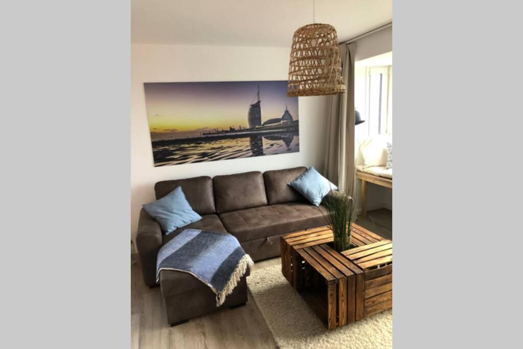 Yachtpanorama Weser und Yachthafenblick 1 Zi 7OG Bremerhaven Exterior foto