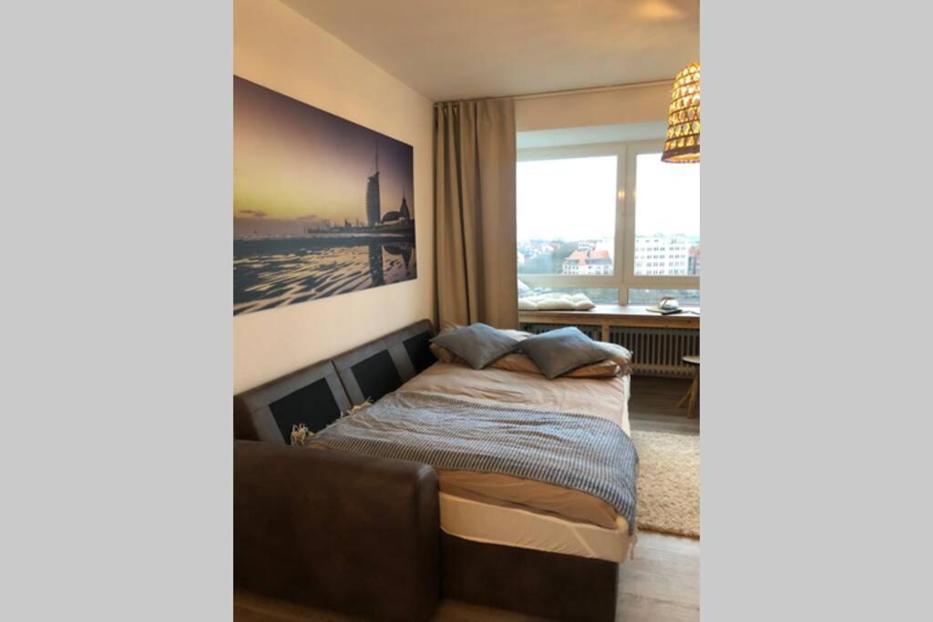 Yachtpanorama Weser und Yachthafenblick 1 Zi 7OG Bremerhaven Exterior foto